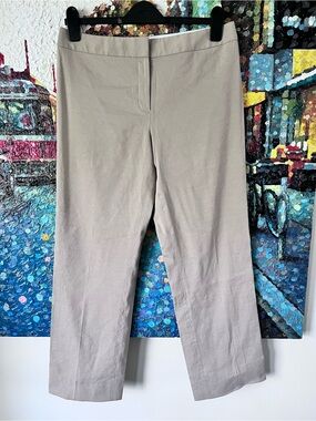 Elie Tahari Straight Leg Linen  Pants Wide Ankle Length size 8